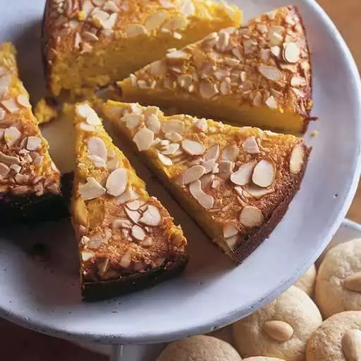 Almond Apple Cake with Apple Sauce