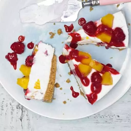 Peach Melba Cheesecake