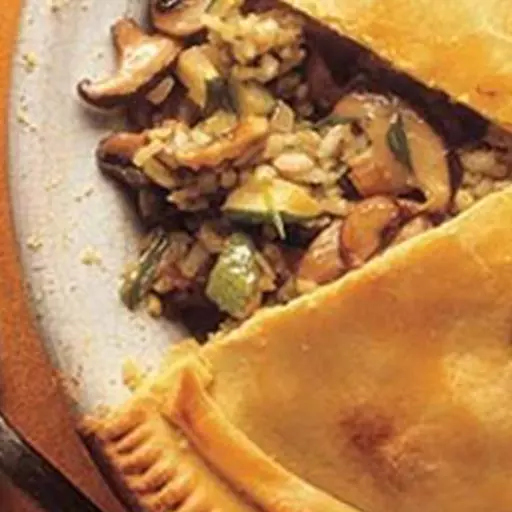 Mushroom & Courgette Rice Pie