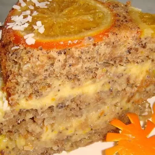 Апельсиновый торт с маком