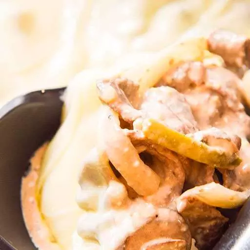 Crock pot Philly Cheese Steak Casserole
