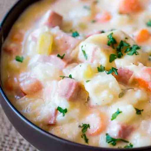 Crock Pot Ham and Potato Soup