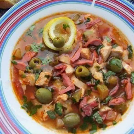 Солянка з ковбасою та куркою