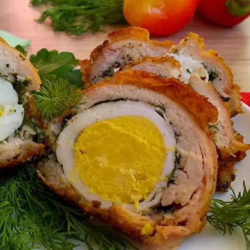 Курячі биточки з яйцем