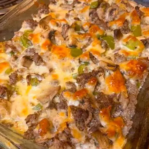 Philly Cheese Steak Casserole