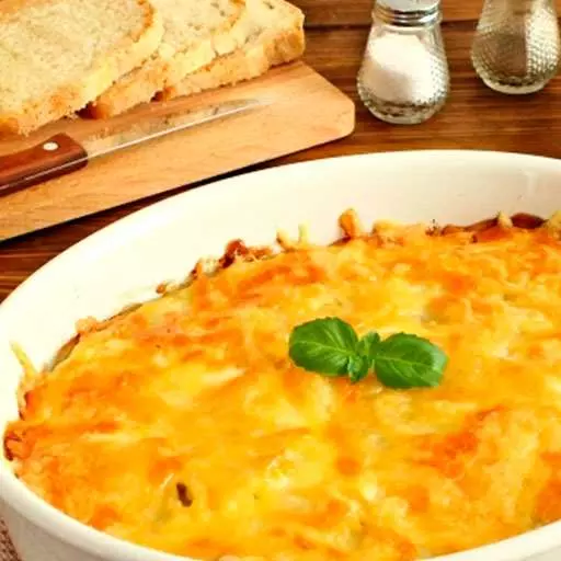 Мясо по-французски с картофелем и грибами