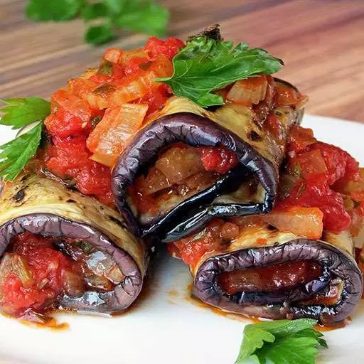 Роллатини: баклажаны начиненные овощами