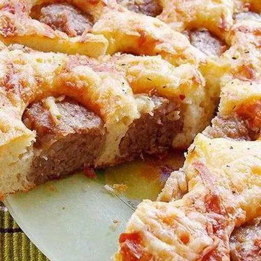 Пирог с фрикадельками