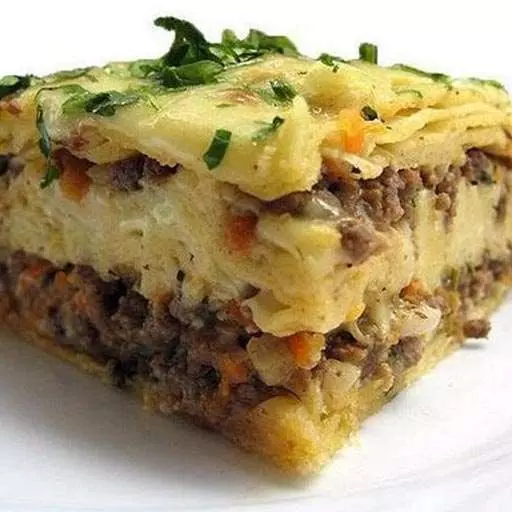 Мясной пирог из тонкого армянского лаваша
