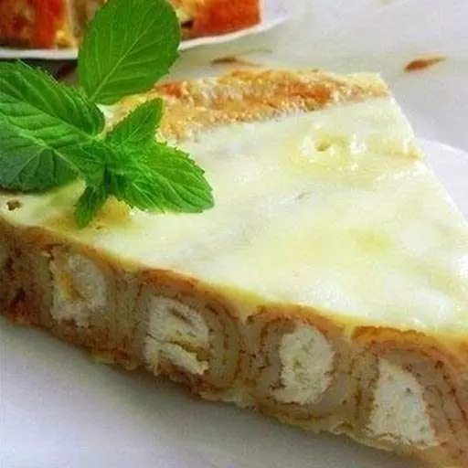 Блинный пирог с творожной начинкой